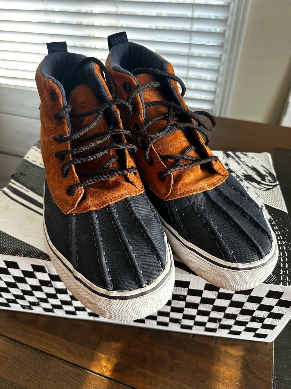 Vans Sk8-Hi Del Pato MTE Duck boot/ snow shoe - Ginger/Navy - Picture 2 of 6
